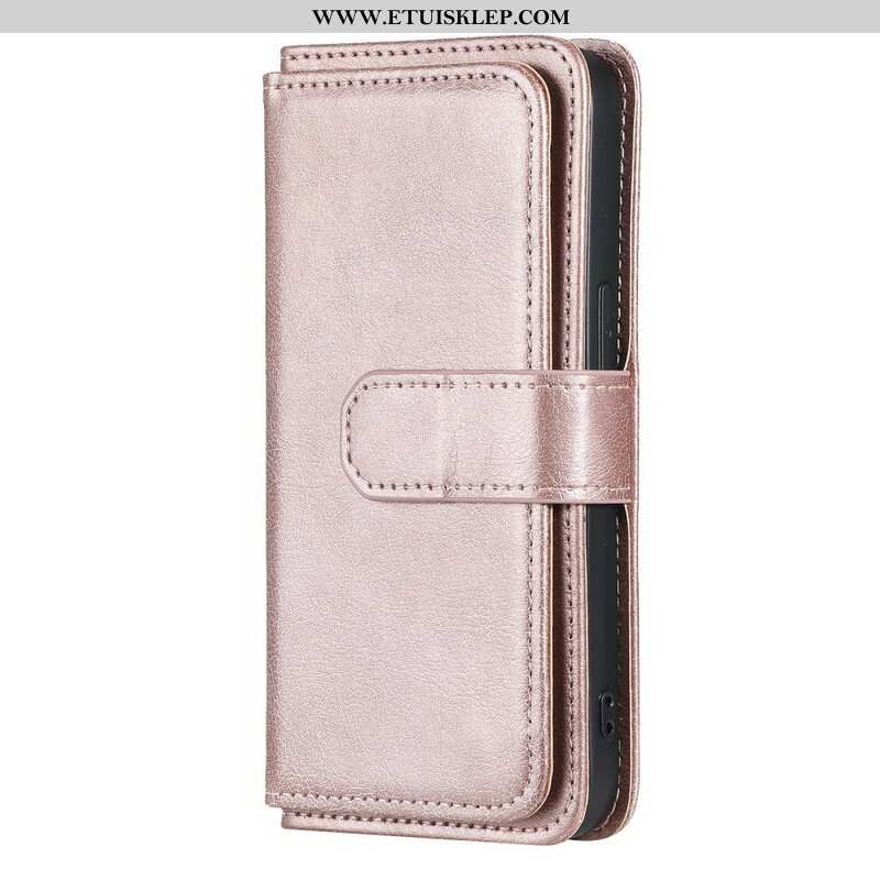 Etui Folio do iPhone 13 Pro Wielofunkcyjny Uchwyt Na 10 Kart